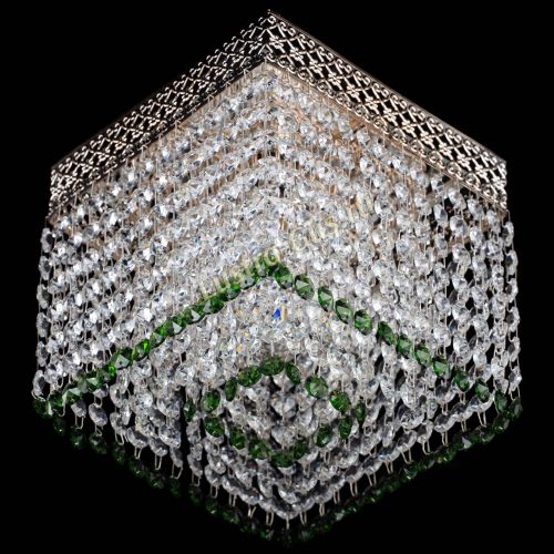 Люстра Квадрат Венеция №1 зеленая в Магнитогорске Гусь Хрустальный