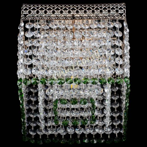 Люстра Квадрат Венеция №1 зеленая в Магнитогорске Гусь Хрустальный