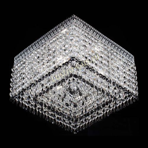 Люстра Квадрат Венеция №3 черная в Магнитогорске Гусь Хрустальный