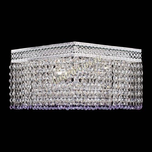 Люстра Квадрат Венеция №3 фиолетовая в Магнитогорске Гусь Хрустальный