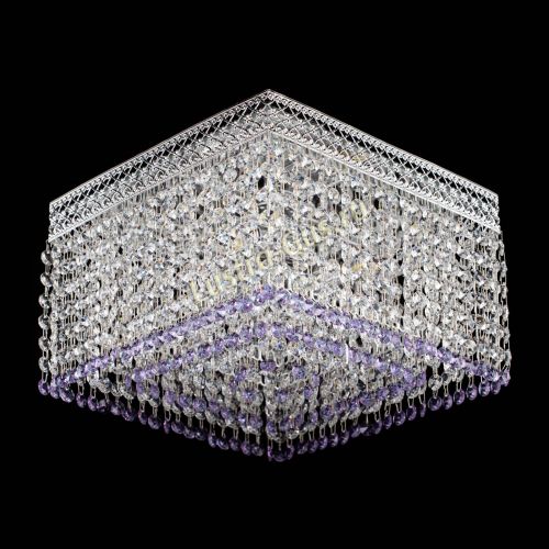 Люстра Квадрат Венеция №3 фиолетовая в Магнитогорске Гусь Хрустальный