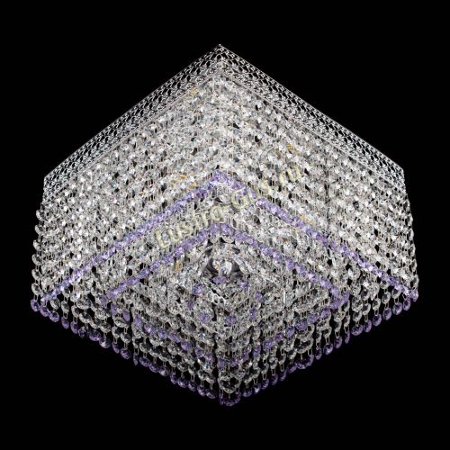 Люстра Квадрат Венеция №3 фиолетовая в Магнитогорске Гусь Хрустальный