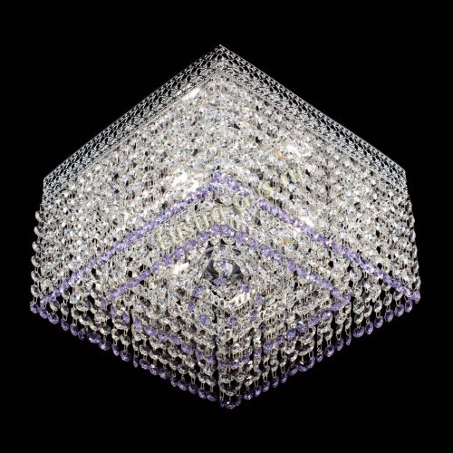 Люстра Квадрат Венеция №3 фиолетовая в Магнитогорске Гусь Хрустальный