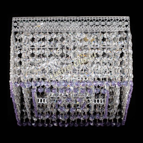 Люстра Квадрат Венеция №3 фиолетовая в Магнитогорске Гусь Хрустальный