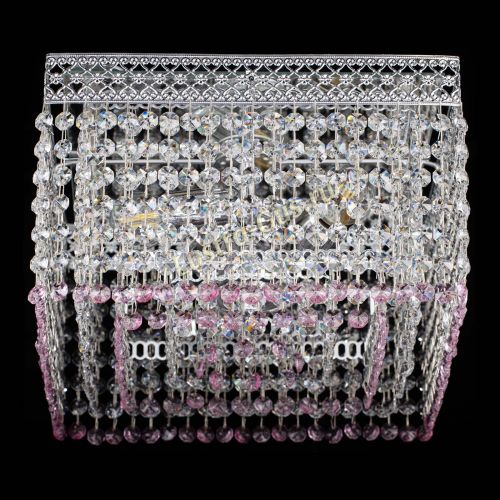 Люстра Квадрат Венеция №3 розовая в Магнитогорске Гусь Хрустальный