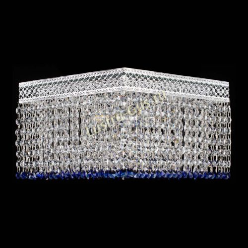 Люстра Квадрат Венеция №3 синяя в Магнитогорске Гусь Хрустальный