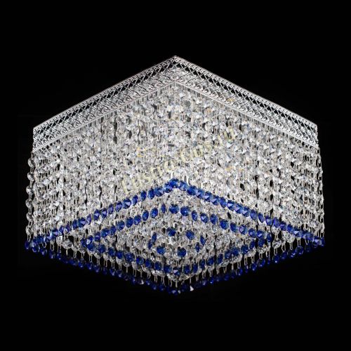 Люстра Квадрат Венеция №3 синяя в Магнитогорске Гусь Хрустальный