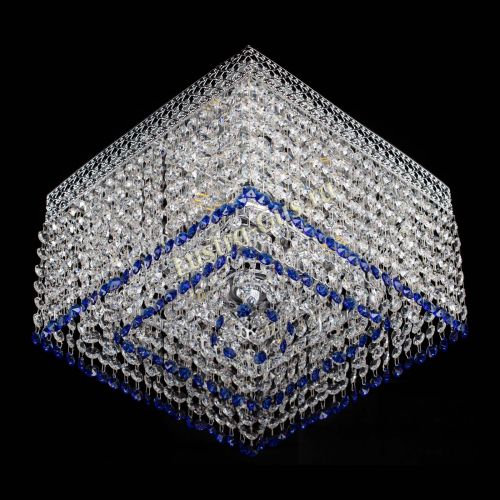 Люстра Квадрат Венеция №3 синяя в Магнитогорске Гусь Хрустальный