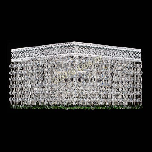 Люстра Квадрат Венеция №3 зеленая в Магнитогорске Гусь Хрустальный