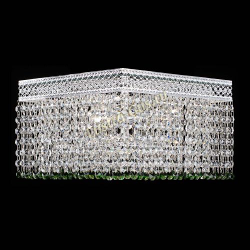 Люстра Квадрат Венеция №3 зеленая в Магнитогорске Гусь Хрустальный