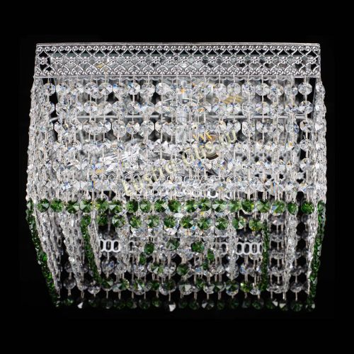 Люстра Квадрат Венеция №3 зеленая в Магнитогорске Гусь Хрустальный