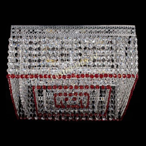 Люстра Квадрат Венеция №5 красная в Магнитогорске Гусь Хрустальный