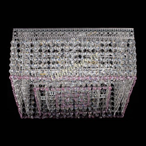 Люстра Квадрат Венеция №5 розовая в Магнитогорске Гусь Хрустальный