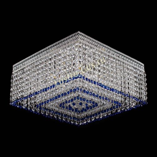 Люстра Квадрат Венеция №5 синяя в Магнитогорске Гусь Хрустальный