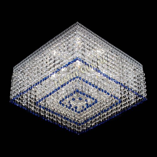 Люстра Квадрат Венеция №5 синяя в Магнитогорске Гусь Хрустальный