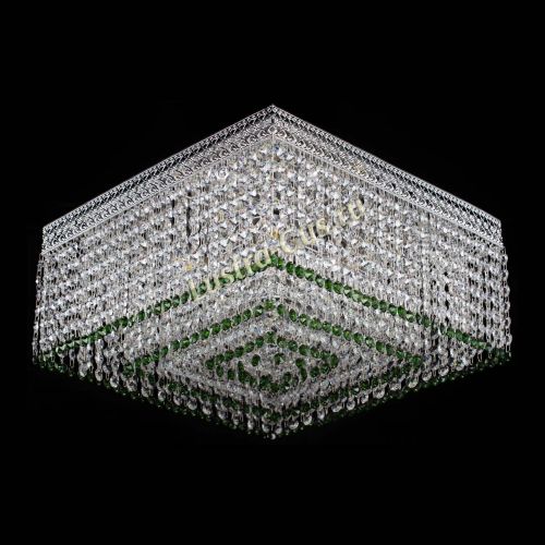 Люстра Квадрат Венеция №5 зеленая в Магнитогорске Гусь Хрустальный
