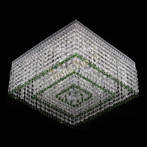 Люстра Квадрат Венеция №5 зеленая в Магнитогорске Гусь Хрустальный