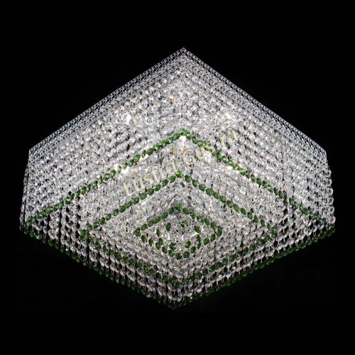 Люстра Квадрат Венеция №5 зеленая в Магнитогорске Гусь Хрустальный