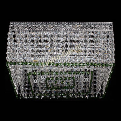 Люстра Квадрат Венеция №5 зеленая в Магнитогорске Гусь Хрустальный