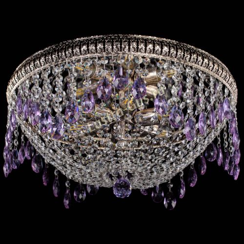 Люстра Лацио №5 журавлик фиолетовая в Магнитогорске Гусь Хрустальный