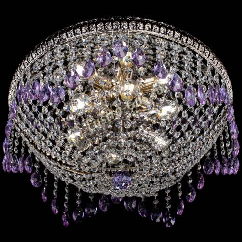 Люстра Лацио №5 журавлик фиолетовая в Магнитогорске Гусь Хрустальный