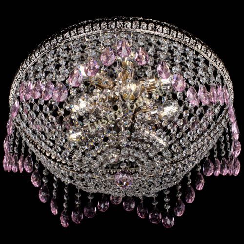 Люстра Лацио №5 журавлик розовая в Магнитогорске Гусь Хрустальный