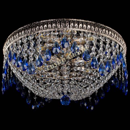 Люстра Лацио №5 журавлик синяя в Магнитогорске Гусь Хрустальный