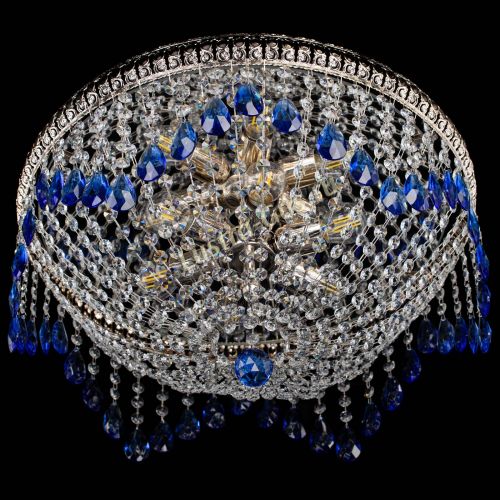 Люстра Лацио №5 журавлик синяя в Магнитогорске Гусь Хрустальный