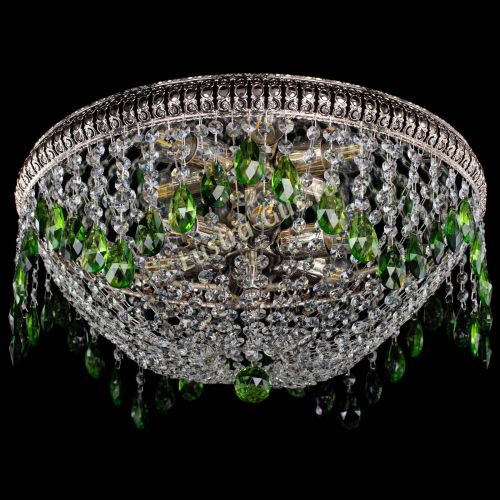 Люстра Лацио №5 журавлик зеленая в Магнитогорске Гусь Хрустальный