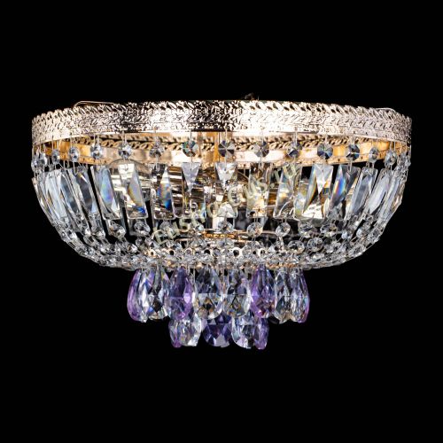 Люстра Милан Астра №3 фиолетовая в Магнитогорске Гусь Хрустальный