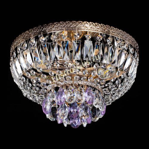 Люстра Милан Астра №3 фиолетовая в Магнитогорске Гусь Хрустальный