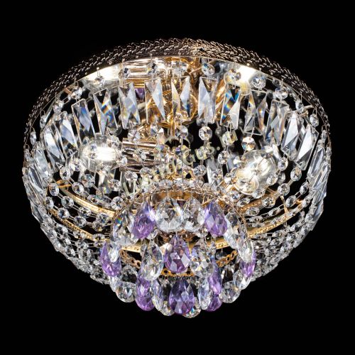 Люстра Милан Астра №3 фиолетовая в Магнитогорске Гусь Хрустальный