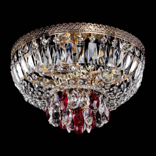 Люстра Милан Астра №3 красная в Магнитогорске Гусь Хрустальный