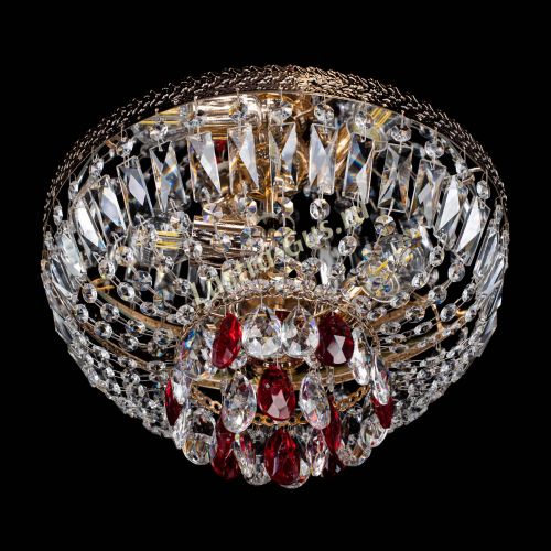 Люстра Милан Астра №3 красная в Магнитогорске Гусь Хрустальный