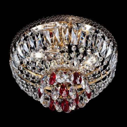 Люстра Милан Астра №3 красная в Магнитогорске Гусь Хрустальный