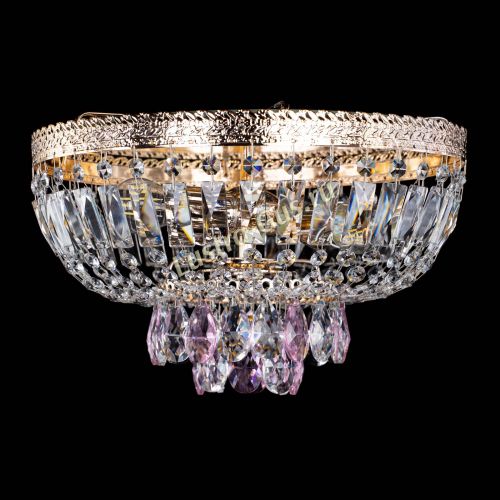 Люстра Милан Астра №3 розовая в Магнитогорске Гусь Хрустальный