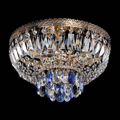 Люстра Милан Астра №3 синяя в Магнитогорске Гусь Хрустальный