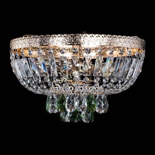 Люстра Милан Астра №3 зеленая в Магнитогорске Гусь Хрустальный