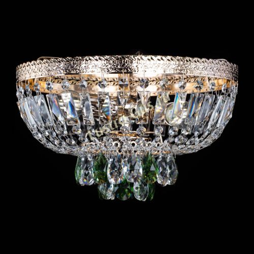 Люстра Милан Астра №3 зеленая в Магнитогорске Гусь Хрустальный