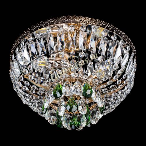 Люстра Милан Астра №3 зеленая в Магнитогорске Гусь Хрустальный