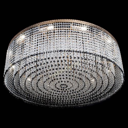 Люстра Милан капель №12 черная в Магнитогорске Гусь Хрустальный