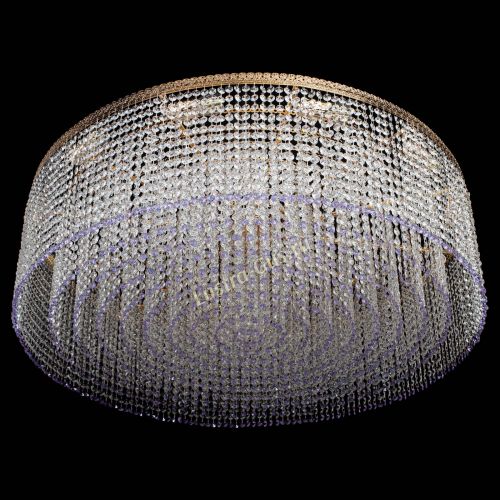 Люстра Милан капель №12 фиолетовая в Магнитогорске Гусь Хрустальный