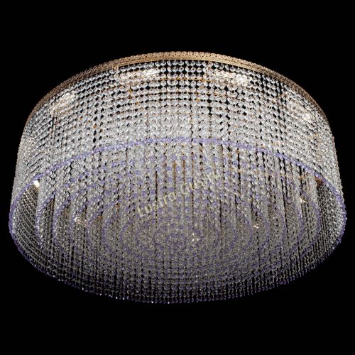 Люстра Милан капель №12 фиолетовая в Магнитогорске Гусь Хрустальный