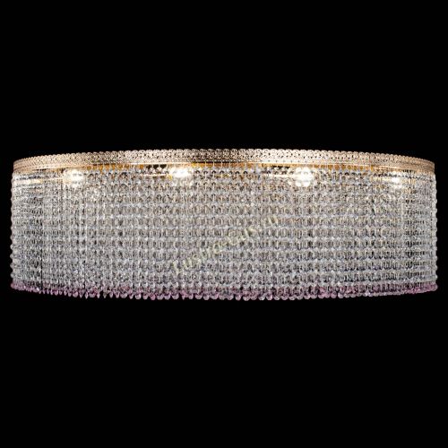 Люстра Милан капель №12 розовая в Магнитогорске Гусь Хрустальный