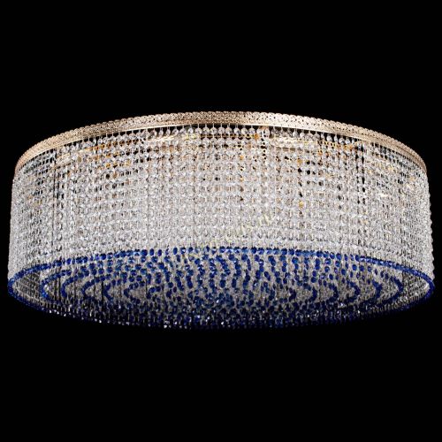 Люстра Милан капель №12 синяя в Магнитогорске Гусь Хрустальный