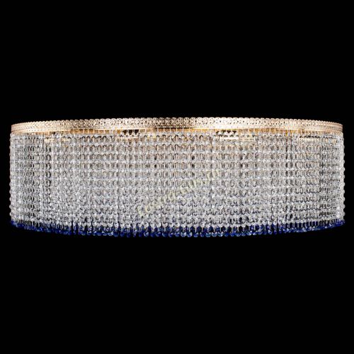 Люстра Милан капель №12 синяя в Магнитогорске Гусь Хрустальный