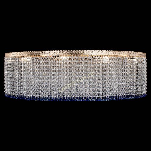 Люстра Милан капель №12 синяя в Магнитогорске Гусь Хрустальный