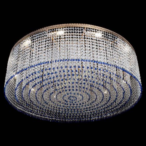 Люстра Милан капель №12 синяя в Магнитогорске Гусь Хрустальный