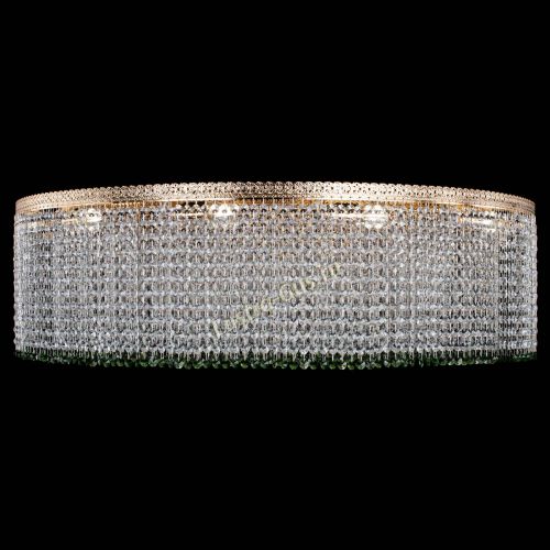 Люстра Милан капель №12 зеленая в Магнитогорске Гусь Хрустальный