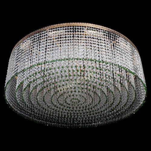 Люстра Милан капель №12 зеленая в Магнитогорске Гусь Хрустальный